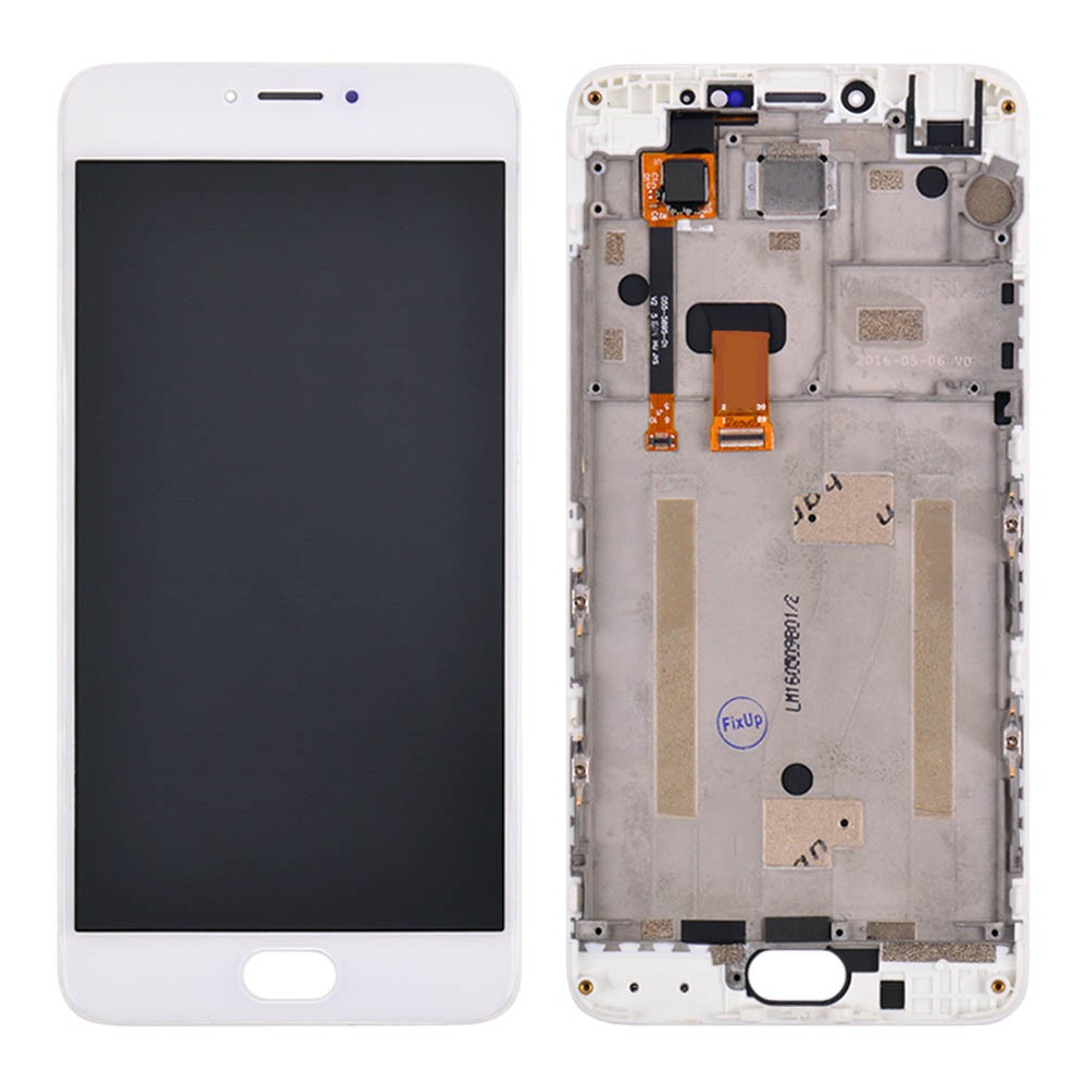 Дисплей для Meizu M3 Note с тачскрином и рамкой в сборе, цвет белый, версия M681h фото 1