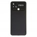 Задня кришка для Xiaomi Poco C40, зі склом камери, колір чорний миниатюра 1