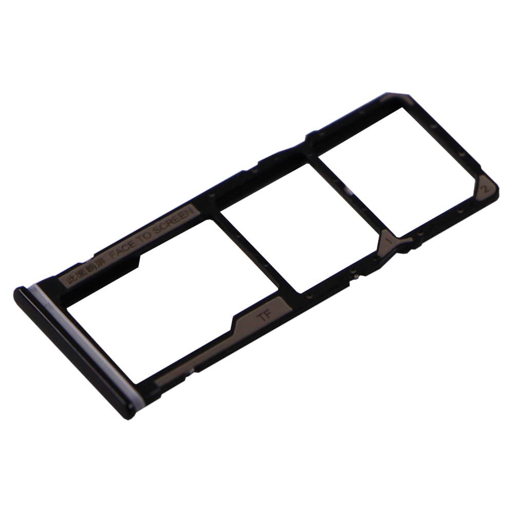 Держатель сим карты для Xiaomi Redmi Note 8T, цвет черный фото 1