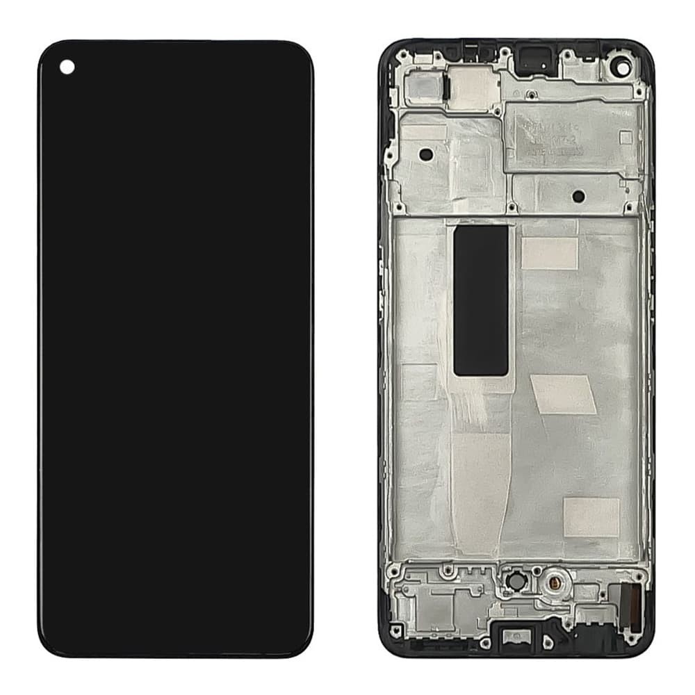 Дисплей для Oppo Reno 5 Lite (CPH2205), с тачскрином и рамкой в сборе, цвет черный, IPS фото 1