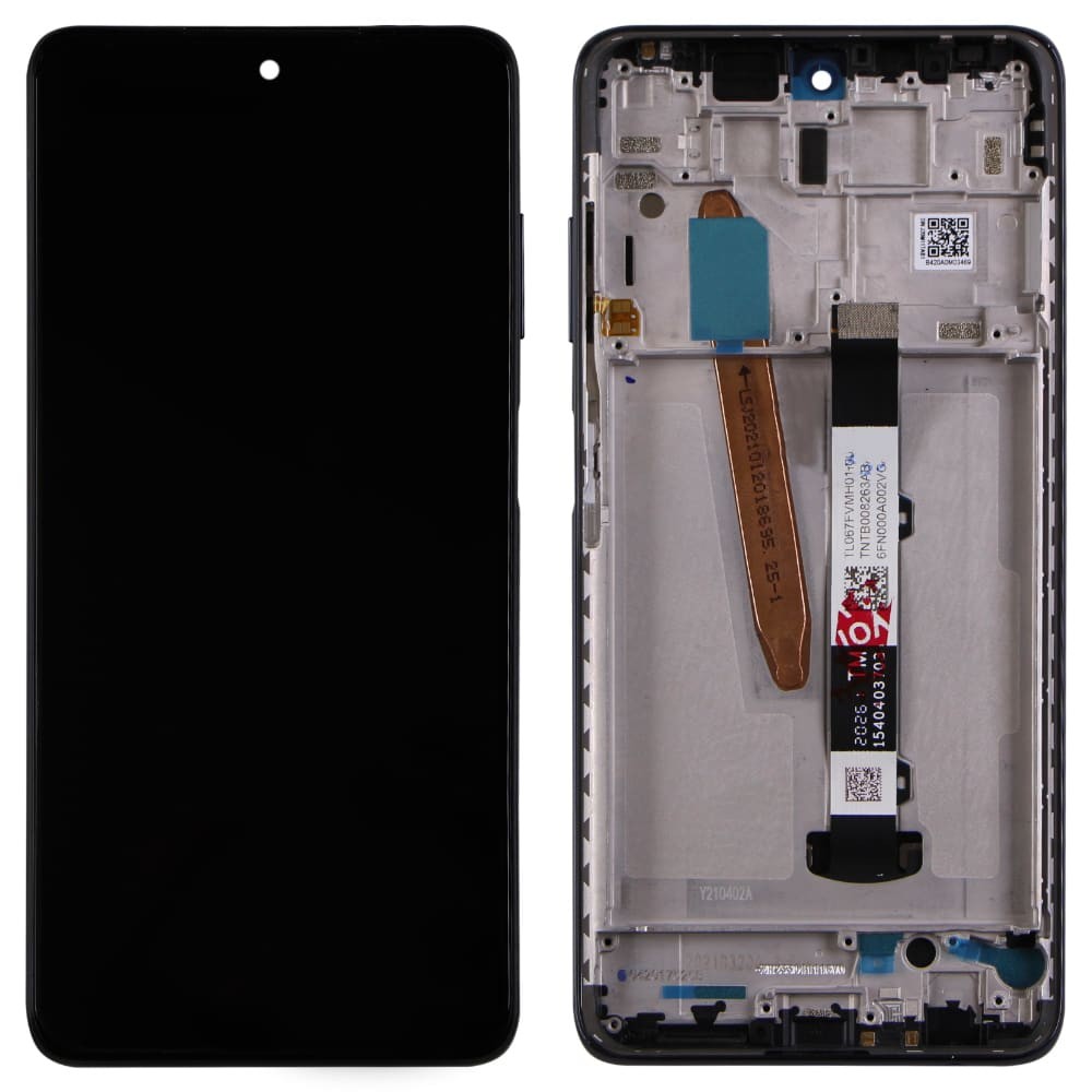 Дисплей для Xiaomi Poco X3, Poco X3 Pro, Mi10T Lite с тачскрином и рамкой в сборе, цвет черный фото 1