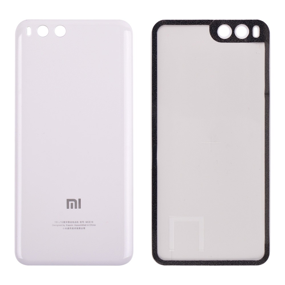 Задня кришка Xiaomi Mi6, колір білий, пластик фото 1
