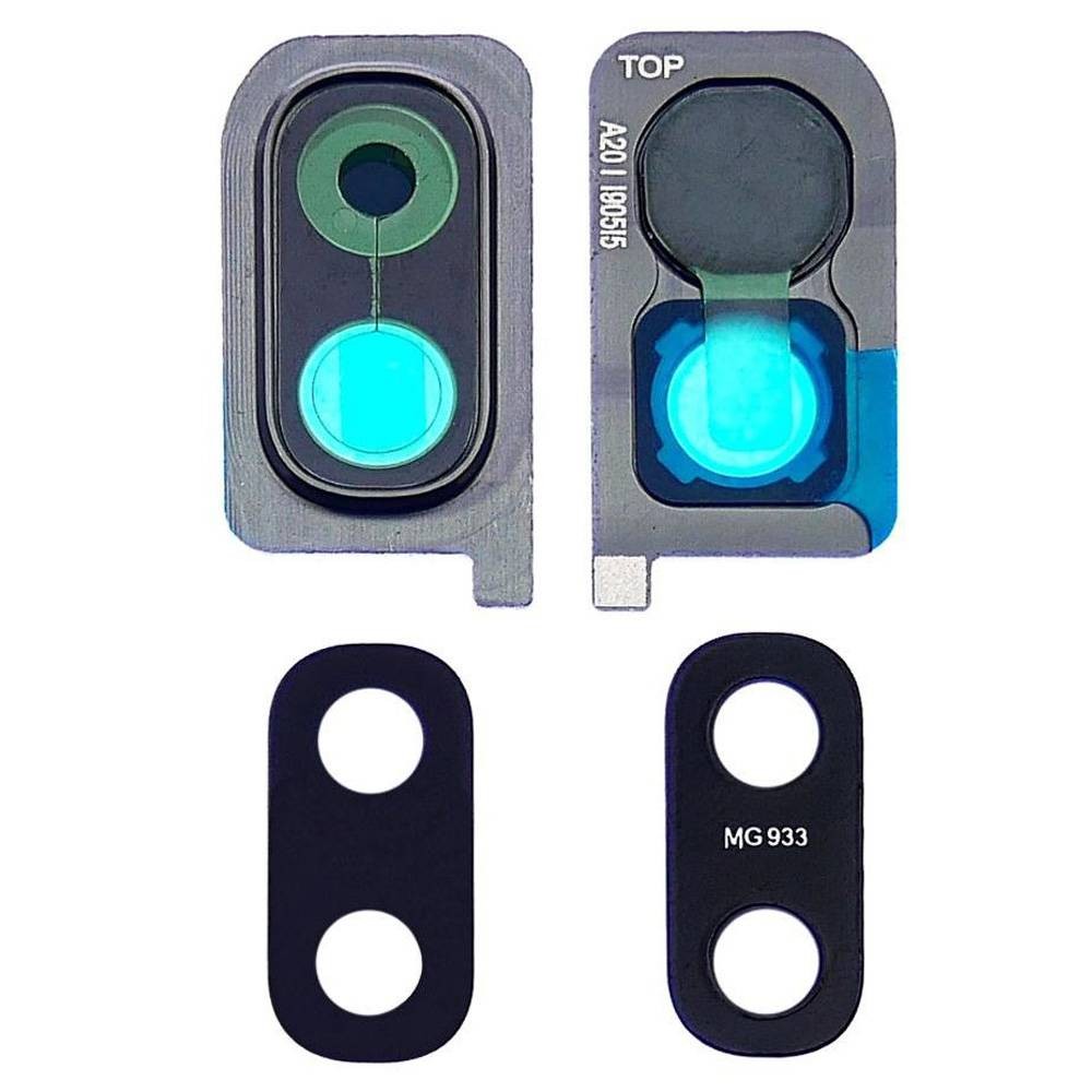 Стекло камеры для Samsung A205 Galaxy A20 2019, с рамкой, цвет серебро фото 1