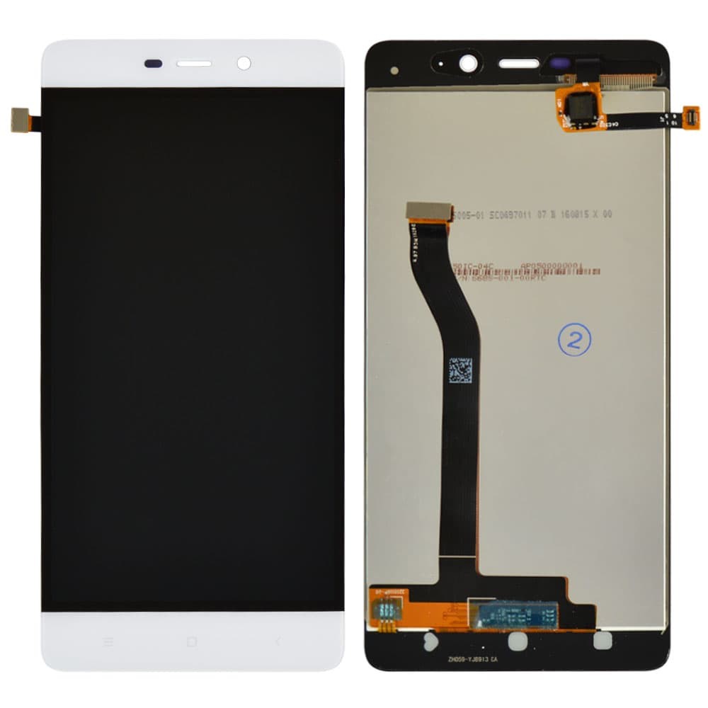 Дисплей для Xiaomi Redmi 4 Pro, Redmi 4 Prime с тачскрином в сборе, цвет белый, Orig PRC фото 1