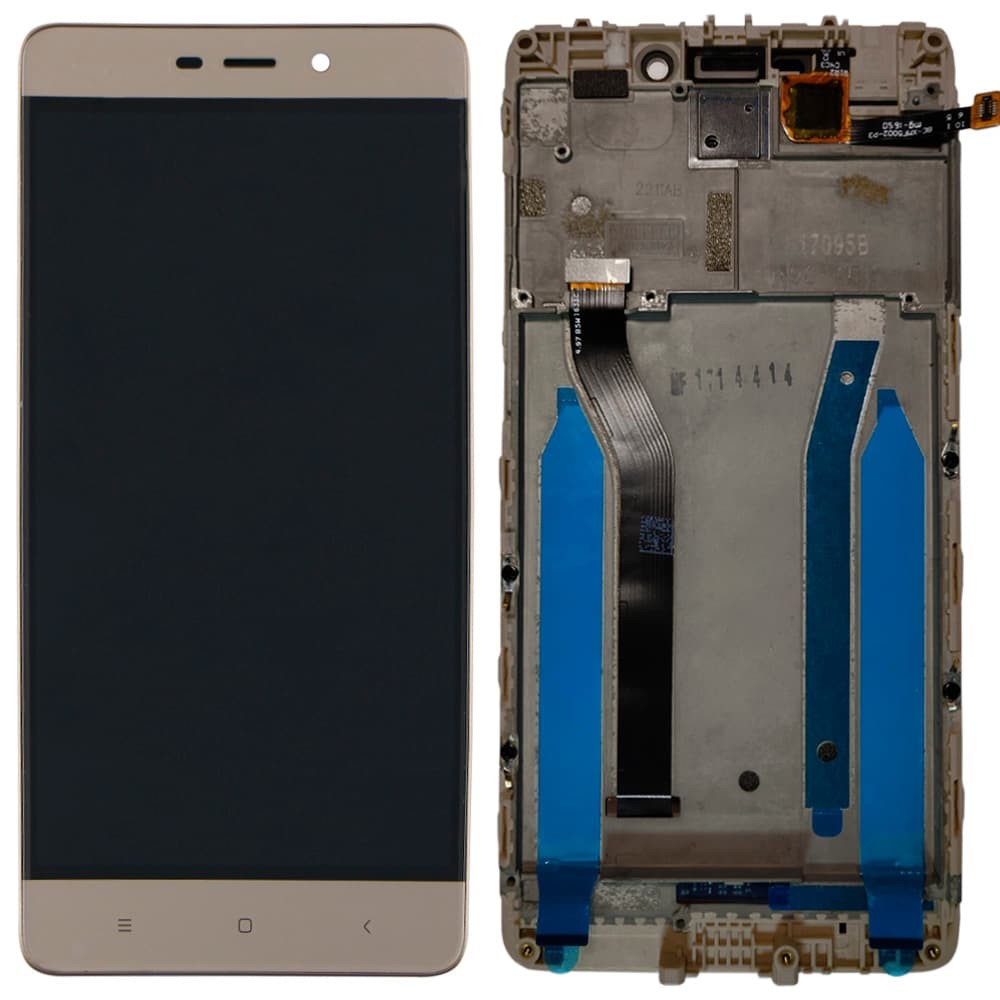 Дисплей для Xiaomi Redmi 4 Pro/Prime с тачскрином и рамкой в сборе, цвет золотой, Orig PRC фото 1