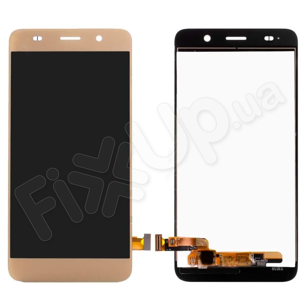 Дисплей Huawei Ascend Y6, Honor 4A с тачскрином в сборе, цвет золотой фото 1