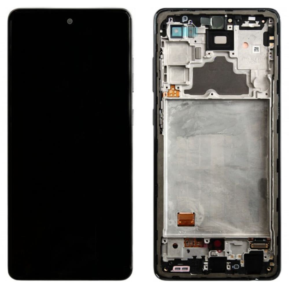 Дисплей Samsung A725F / DS Galaxy А72 2021 з тачскрином і рамкою в зборі, колір чорний, сервісний оригінал фото 1