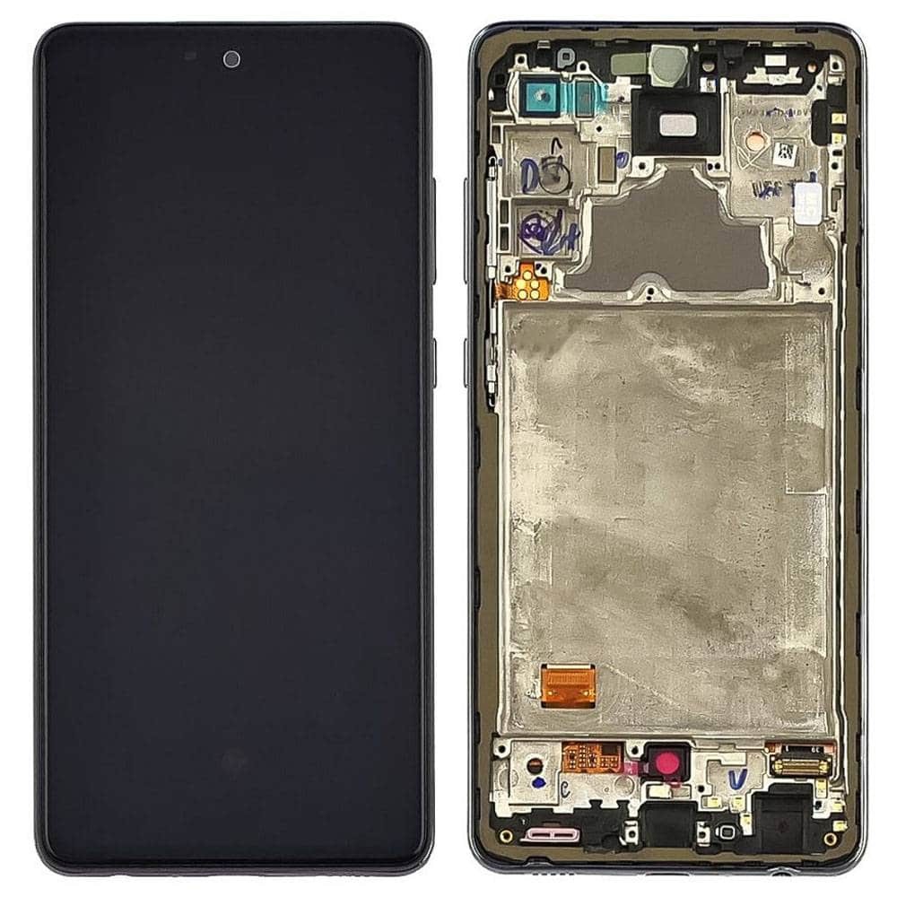 Дисплей для Samsung A725F /DS Galaxy А72 2021 с тачскрином и рамкой в сборе, цвет черный, OLED фото 1