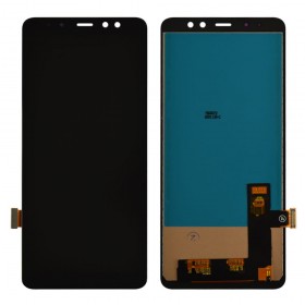 Дисплей Samsung A730 (A730F/DS) Galaxy A8 Plus (2018) з тачскріном у зборі, ips (tft),  колір чорний, без рамки