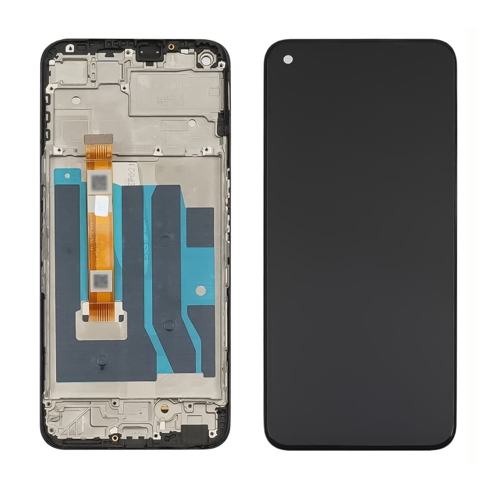 Дисплей для Realme 8i, с тачскрином и рамкой в сборе, цвет черный фото 1