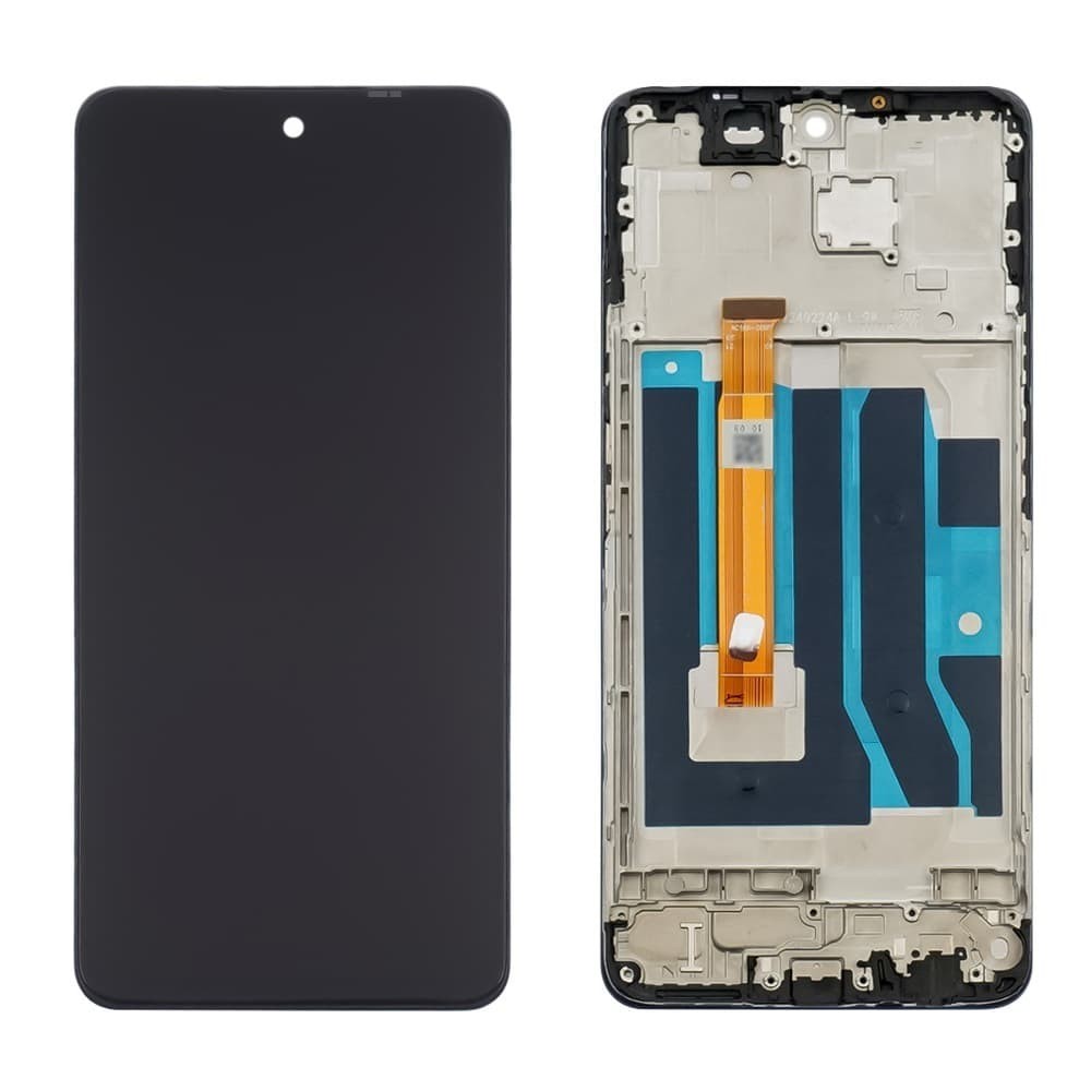 Дисплей для Realme C65 5G, з тачскріном і рамкою, сірий фото 1