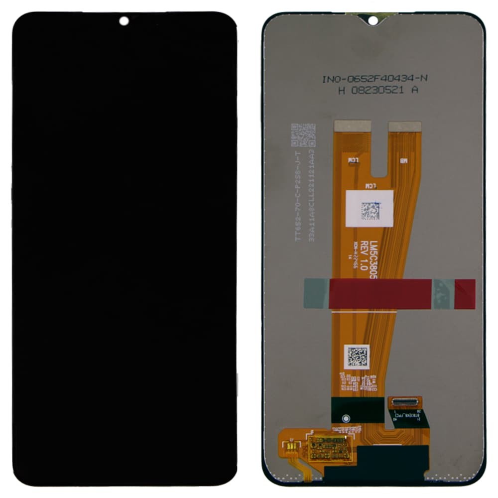 Дисплей для Samsung A045F Galaxy A04 2022, з тачскріном в зборі, колір чорний, оригінал замінене скло, уцінка фото 1