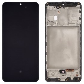 Дисплей для Samsung A315 (A315F) /DS Galaxy A31 (2020) с тачскрином в сборе, oled small lcd,  цвет черный, с рамкой