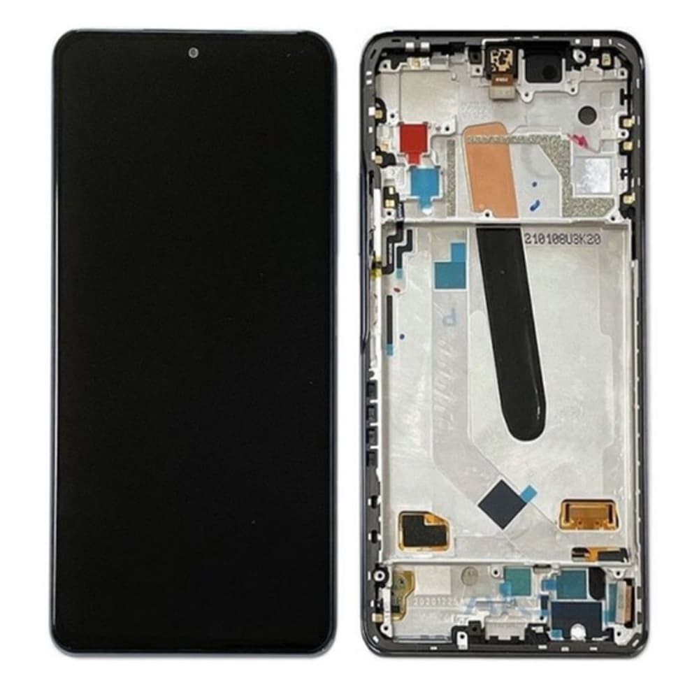 Дисплей для Xiaomi Poco F3, Redmi K40/Mi 11i, с тачскрином и рамкой в сборе, цвет черный, IPS фото 1