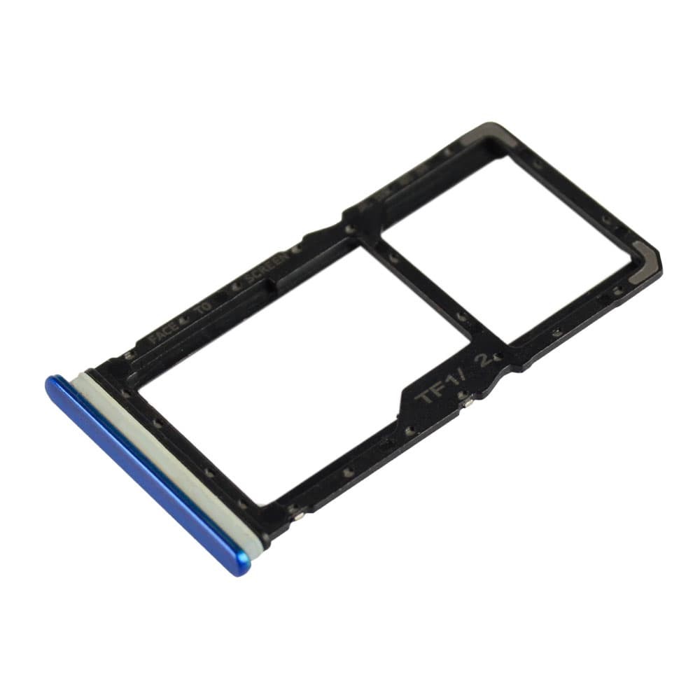 Держатель сим карты для Xiaomi Redmi Note 7, Redmi Note 7 Pro, цвет синий фото 1