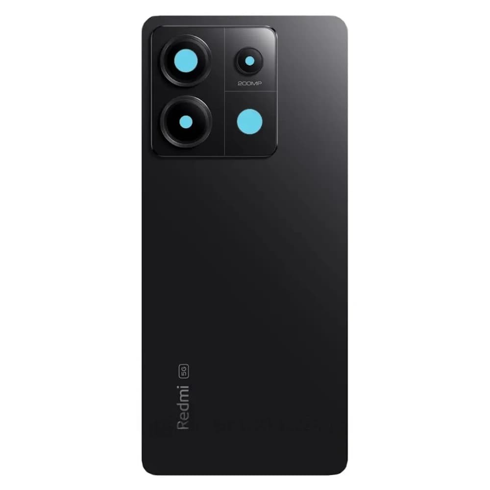 Задняя крышка для Xiaomi Redmi Note 13 5G, со стеклом камеры, цвет черный фото 1