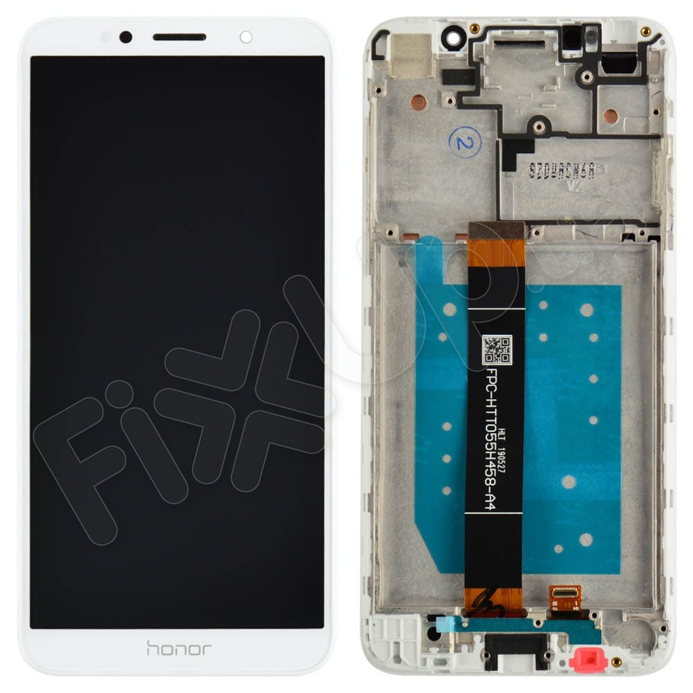 Дисплей для Huawei Y5 2018, Y5 Prime 2018, Honor 7A, Y5P 2020 (DRA-L21/DRA-L22/DUA-L22) с тачскрином и рамкой в сборе, цвет белый, оригинал фото 1