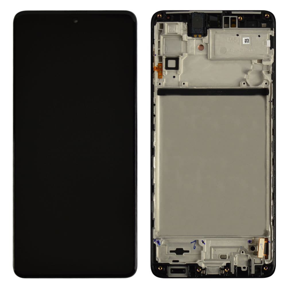 Дисплей для Samsung M515F/DS Galaxy M51 з тачскрином та рамкою в зборі, колір чорний, сервісний оригінал фото 1