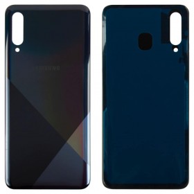 Задняя крышка для Samsung A307 Galaxy A30s, без стекла камеры,  цвет черный