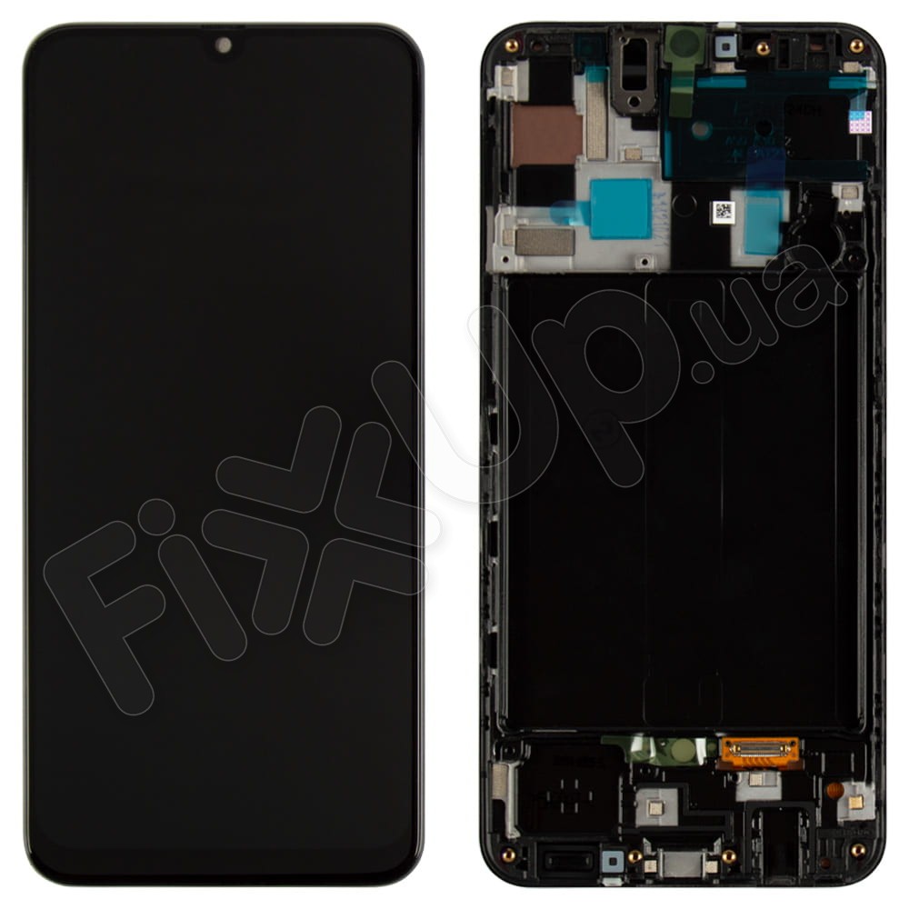 Дисплей для Samsung A505F/DS Galaxy A50 (2019) с тачскрином и рамкой в сборе, цвет черный, оригинал Китай фото 1