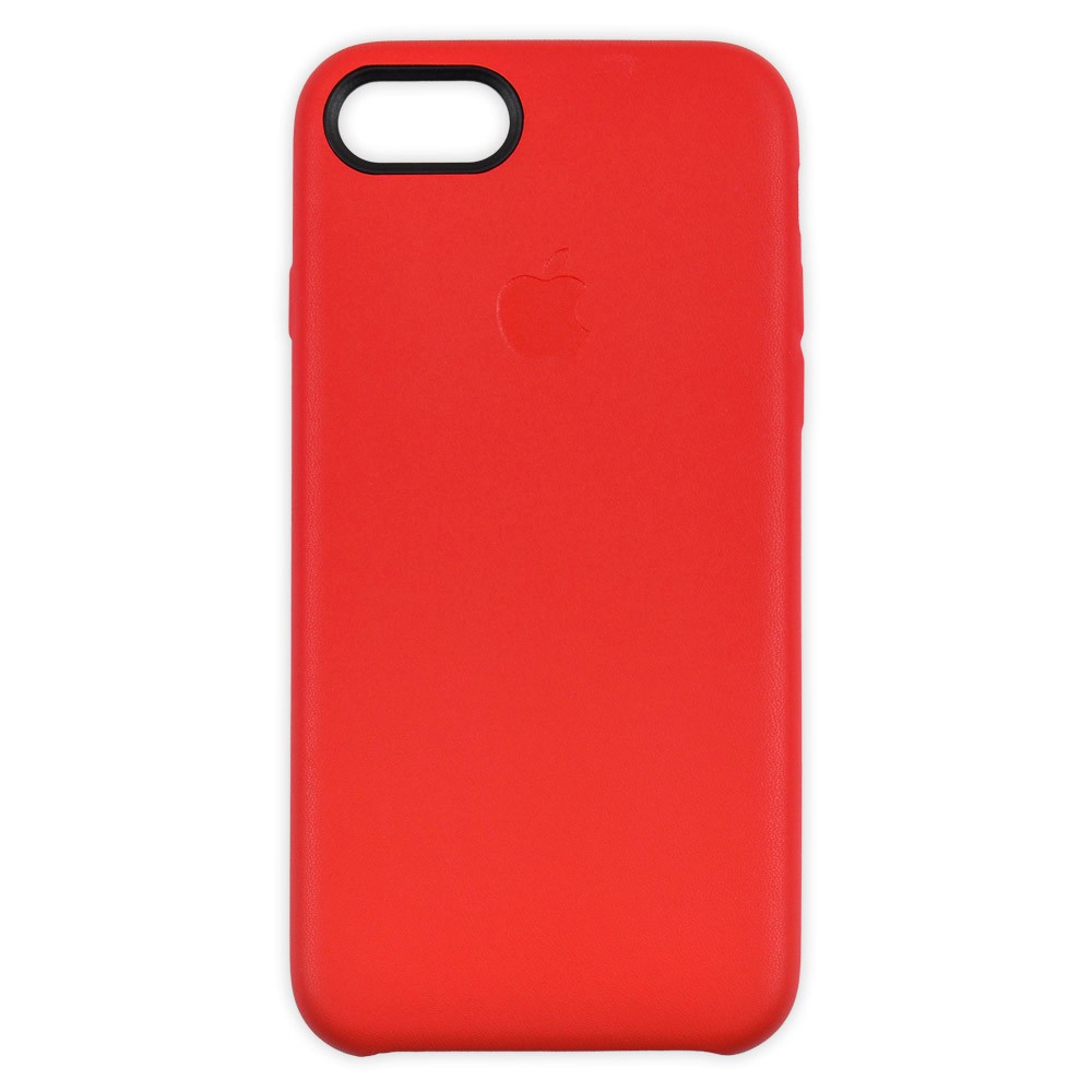 Чехол кожаный (Leather Case) для iPhone 7/8, цвет красный, оригинал фото 1