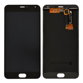 Дисплей Meizu M2 Note с тачскрином в сборе, с черным шлейфом, китай,  цвет черный, без рамки
