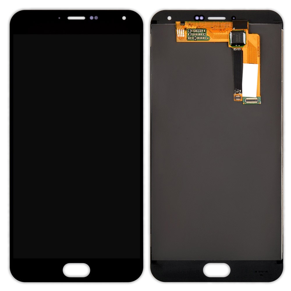 Дисплей Meizu M2 Note с тачскрином в сборе, цвет черный, желтый шлейф фото 1
