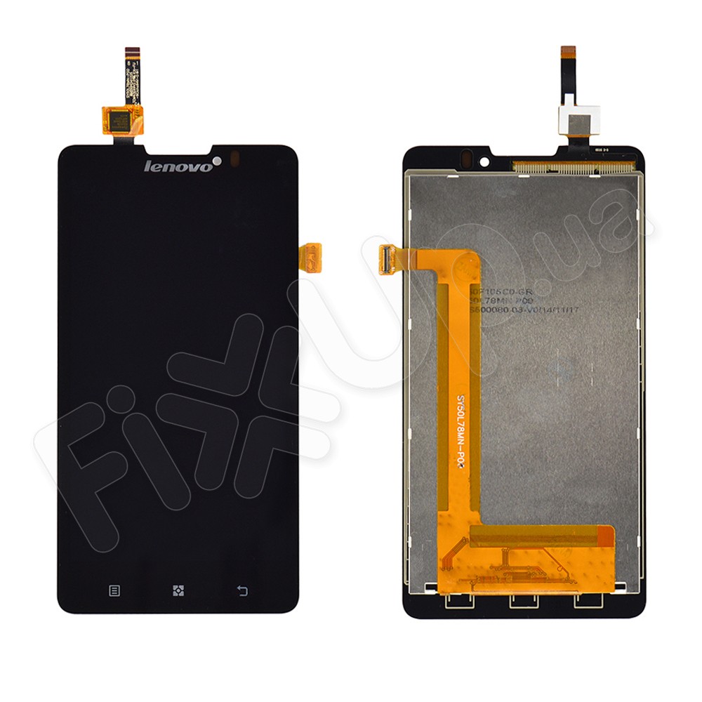 Дисплей Lenovo P780 з тачскрином у зборі, колір чорний, велика мікросхема, ТЕСТ ОК фото 1