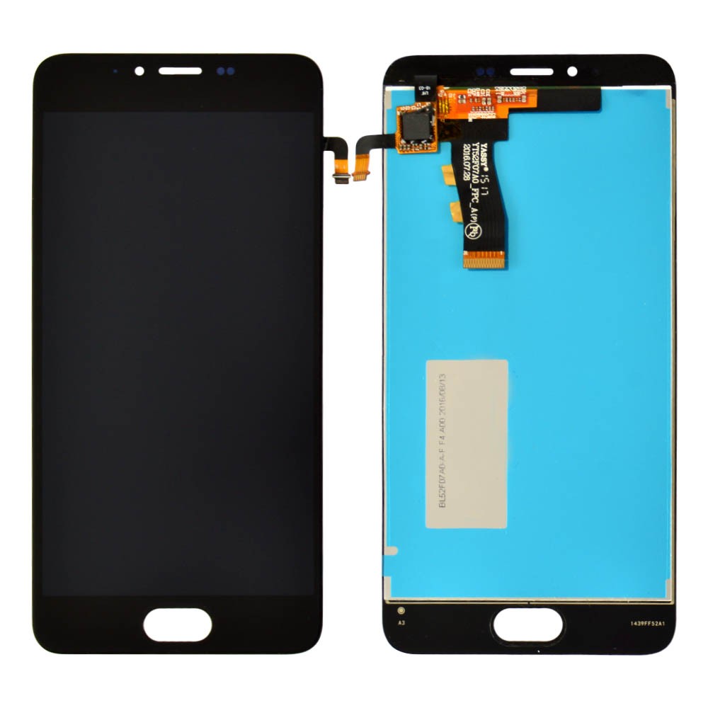 Дисплей для Meizu M5, M5 mini с тачскрином в сборе, цвет черный, оригинал фото 1