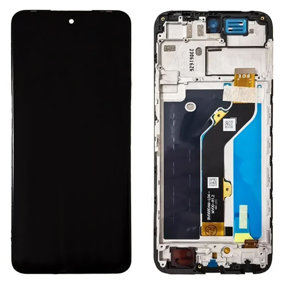 Дисплей для Tecno Pova Neo 3 (LH6n), с тачскрином и рамкой в сборе, цвет черный фото 1