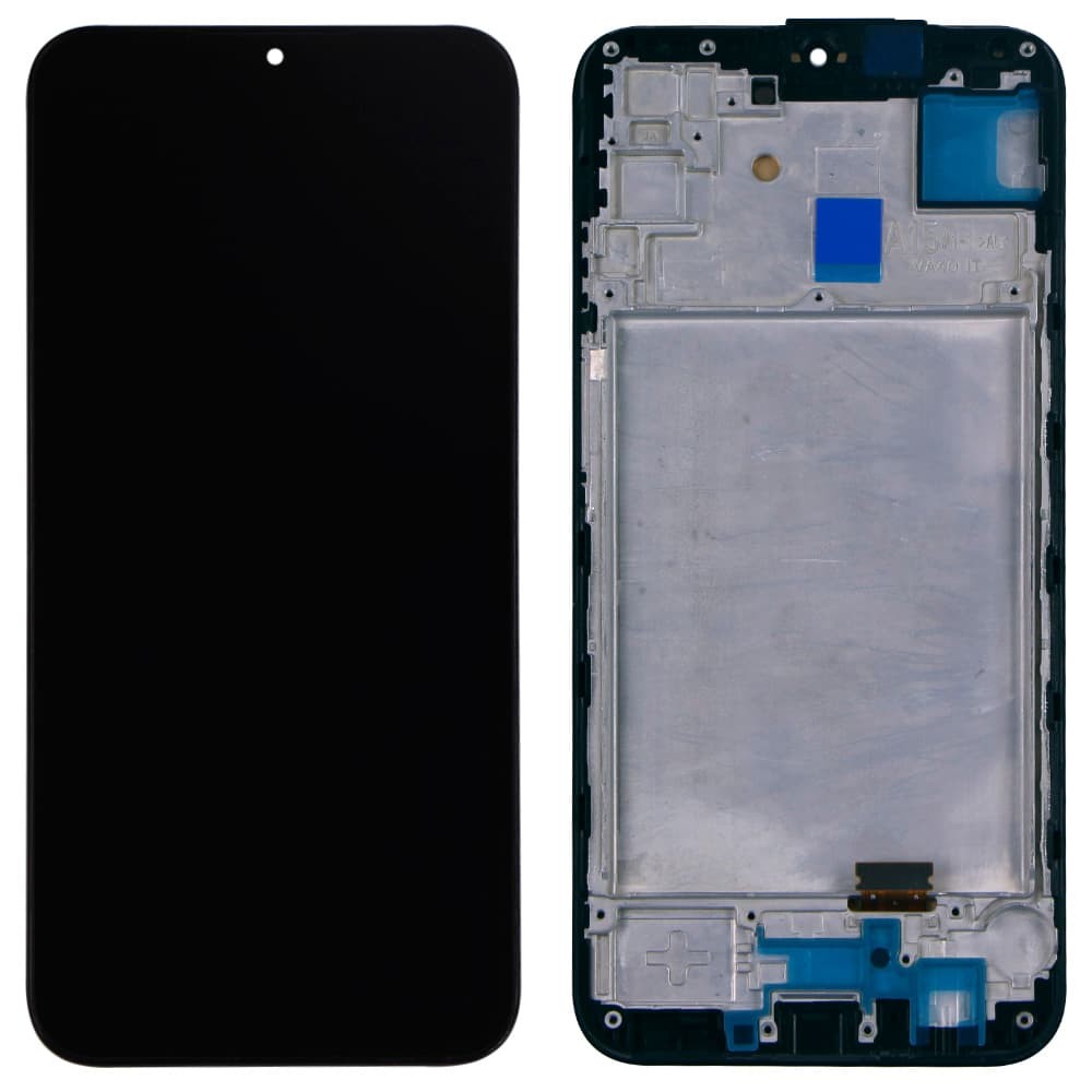 Дисплей для Samsung A155 Galaxy A15 2023, с тачскрином и рамкой в сборе, цвет черный, OLED small LCD фото 1