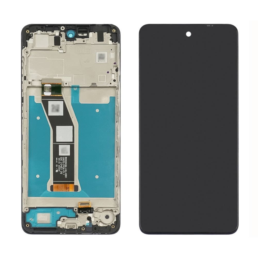 Дисплей для Motorola XT2421 Moto G04, с тачскрином и рамкой в сборе, цвет черный фото 1