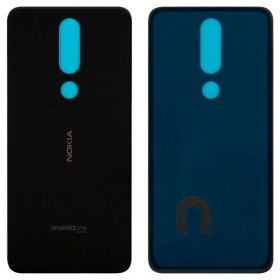 Задняя крышка для Nokia 5.1 Plus Dual Sim (TA-1053),  цвет черный