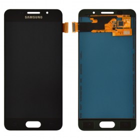 Дисплей Samsung Galaxy A3 A310F (2016) с тачскрином в сборе, ips (tft),  цвет черный, без рамки