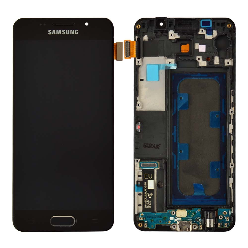 LCD Samsung A310F/DS Galaxy A3 (2016) + Touchscreen with Frame (black) IPS (TFT) фото 1 Дисплей для Samsung A310F Galaxy A3 (2016) з тачскрином та рамкою в зборі, колір чорний, IPS (TFT) фото 1