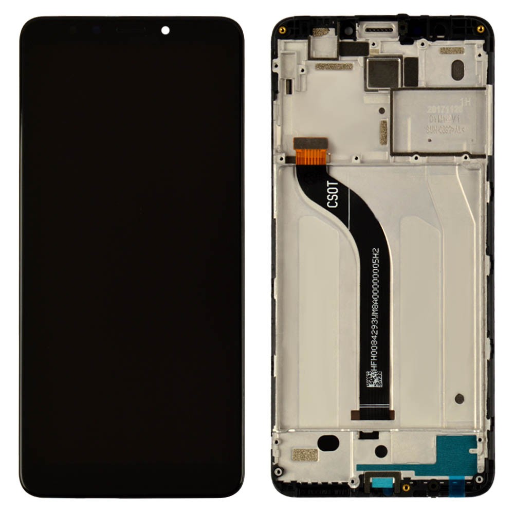 Дисплей для Xiaomi Redmi 5 с тачскрином и рамкой в сборе, цвет черный, оригинал фото 1