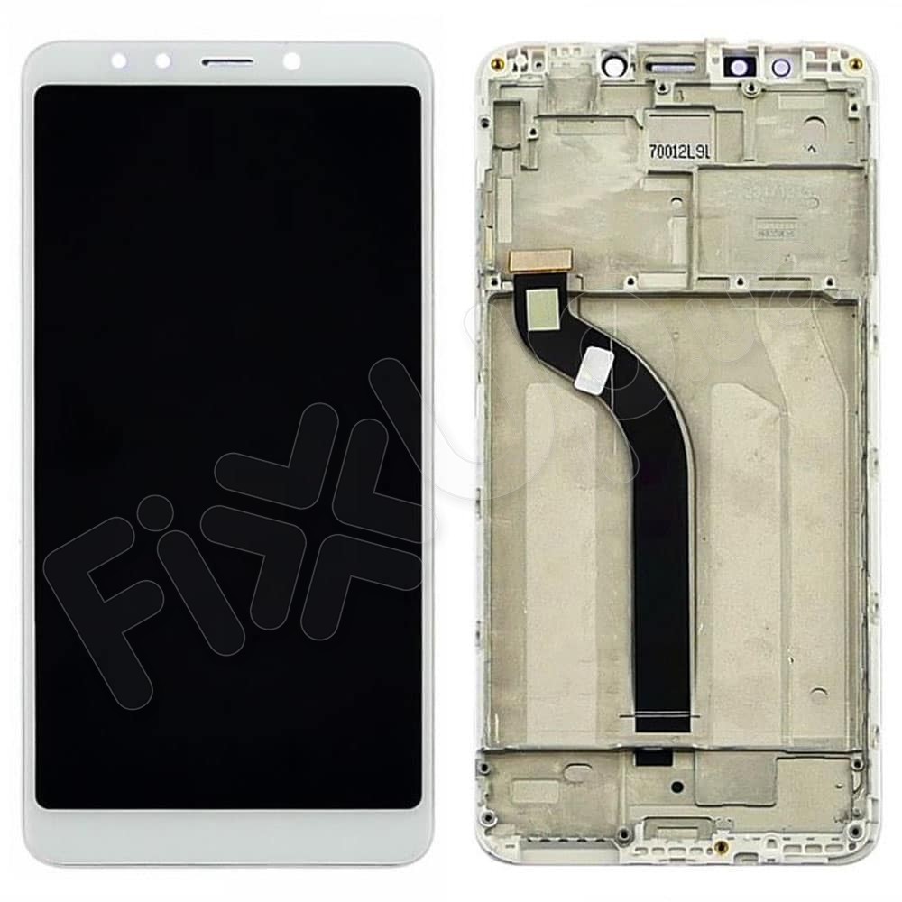 Дисплей для Xiaomi Redmi 5 з тачскрином та рамкою в зборі, колір білий фото 1