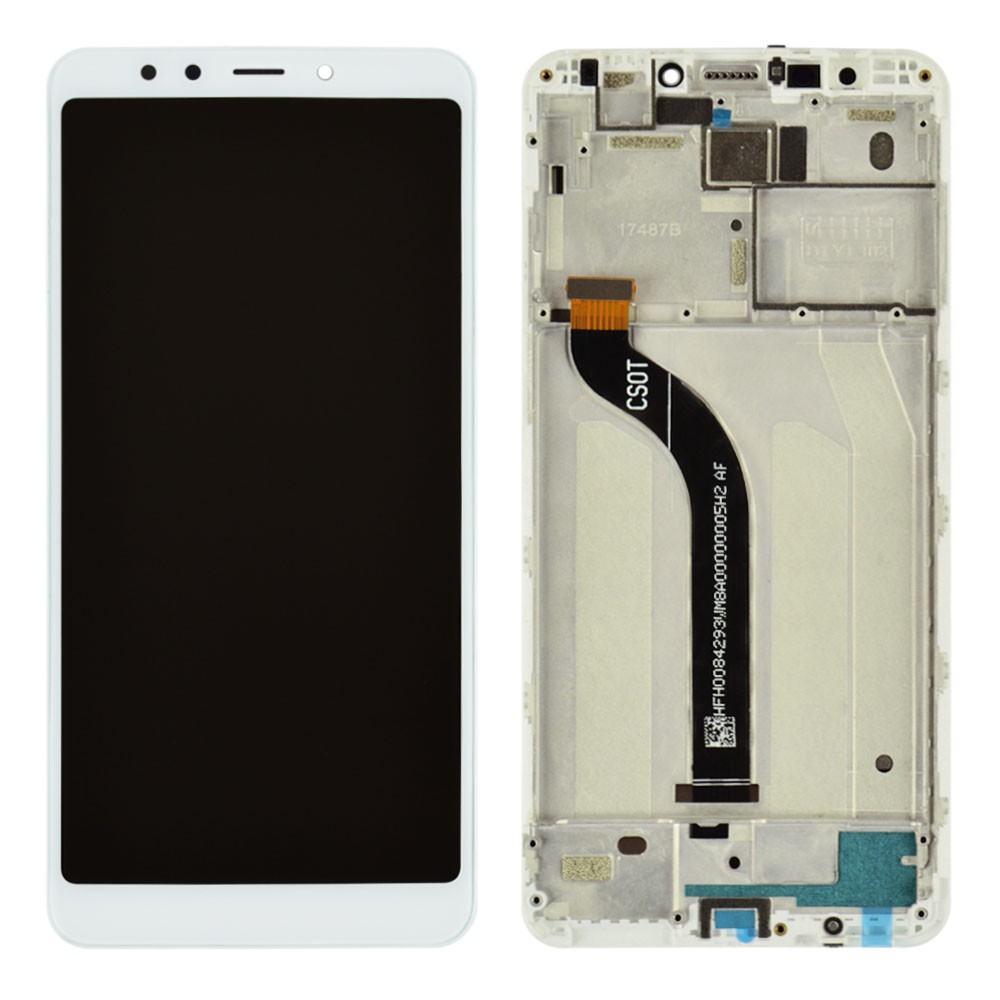 Дисплей для Xiaomi Redmi 5 з тачскрином та рамкою в зборі, колір білий, оригінал. фото 1