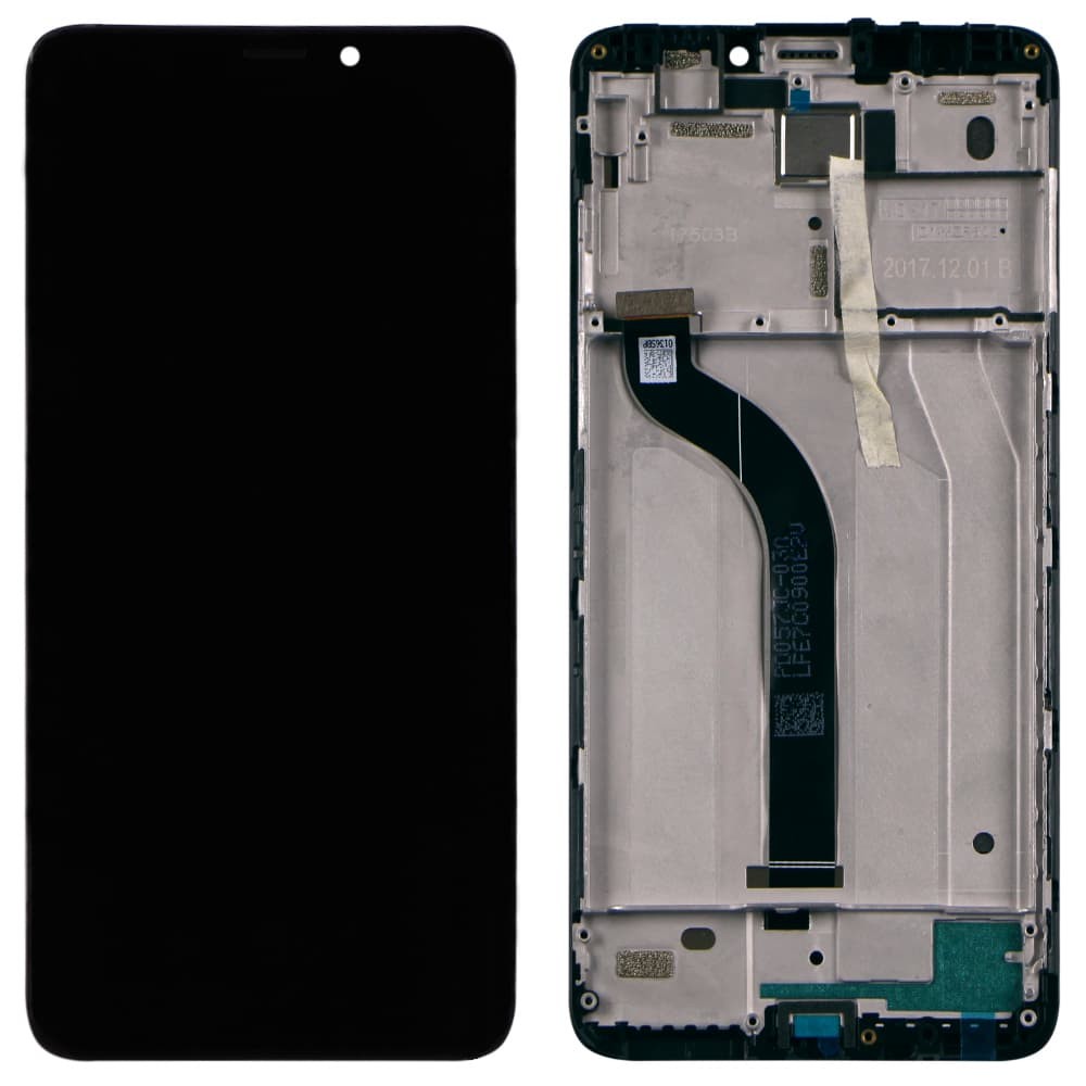 Дисплей для Xiaomi Redmi 5 с тачскрином и рамкой в сборе, цвет черный, оригинал с замененным стеклом фото 1