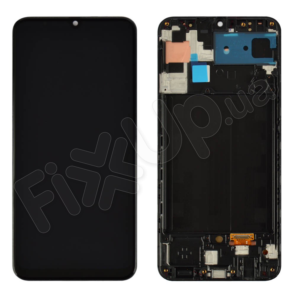 Дисплей для Samsung A507F /DS Galaxy A50s 2019 с тачскрином и рамкой в сборе, цвет черный, оригинал с замененным стеклом, уценка фото 1