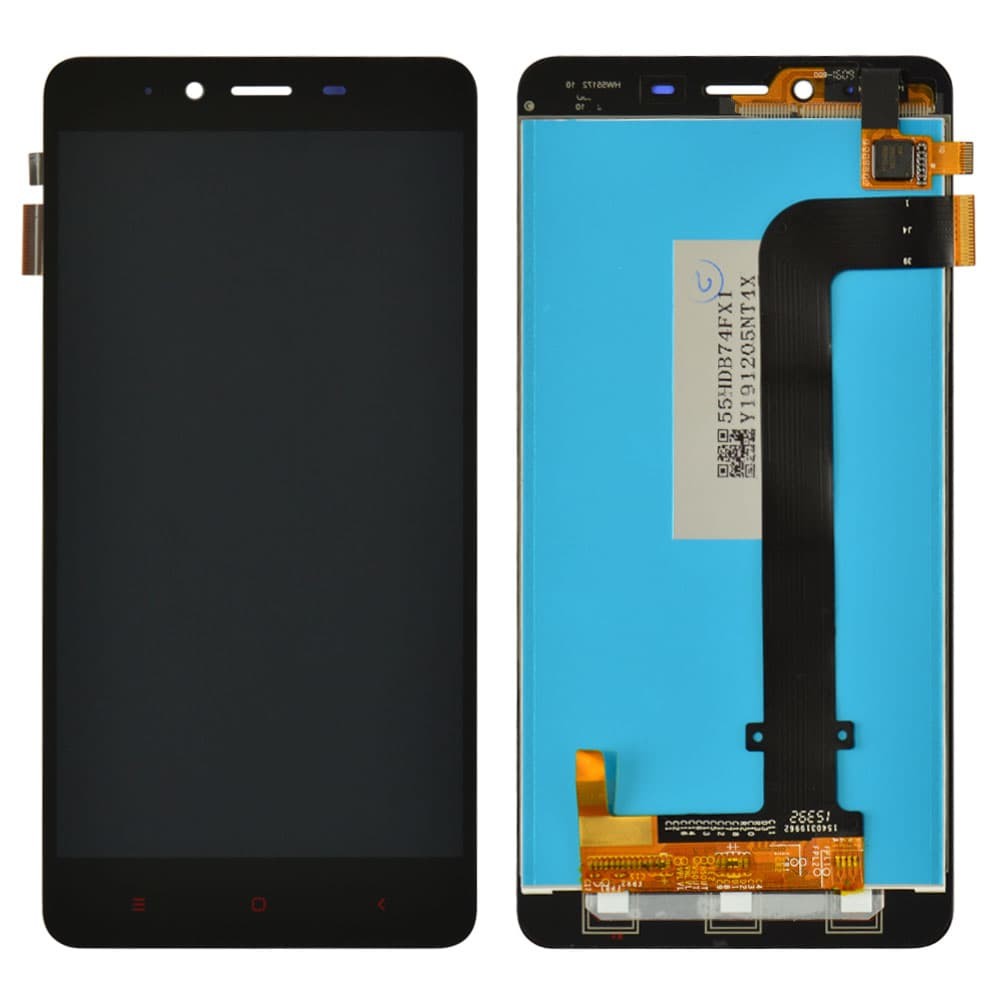 Дисплей для Xiaomi Redmi Note 2 з тачскрином у зборі, колір чорний, Orig PRC фото 1