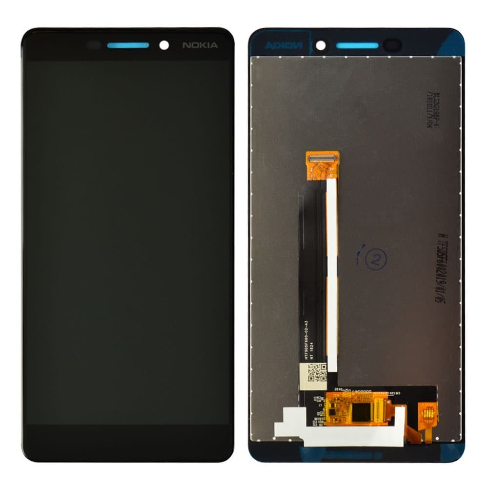 Дисплей для Nokia 6.1 Dual Sim TA-1043/TA-1050 с тачскрином в сборе, цвет черный, оригинал фото 1