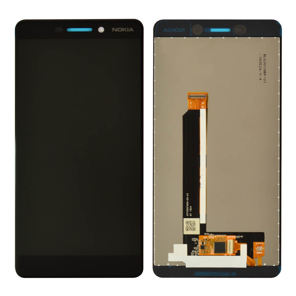 Дисплей для Nokia 6.1 Dual Sim TA-1043/TA-1050 с тачскрином в сборе, цвет черный фото 1