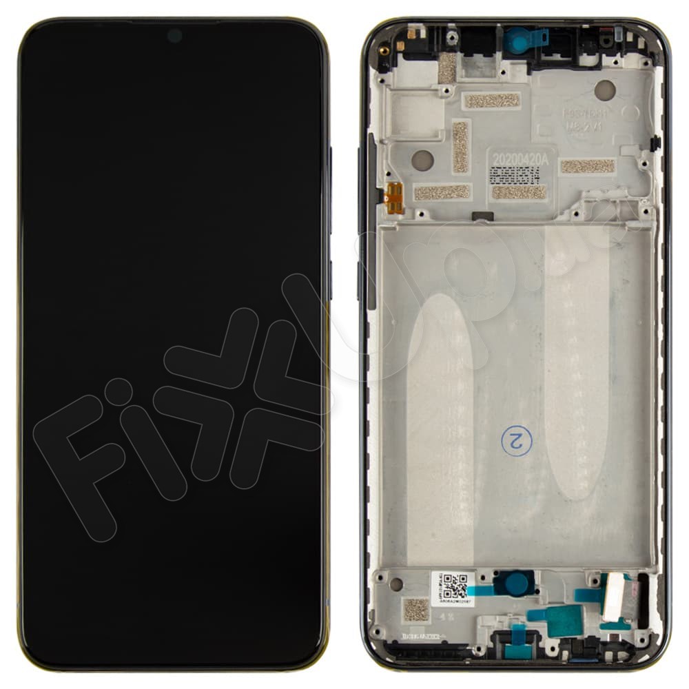 Дисплей для Xiaomi Mi A3 з тачскрином та рамкою в зборі, колір чорний, оригінал фото 1