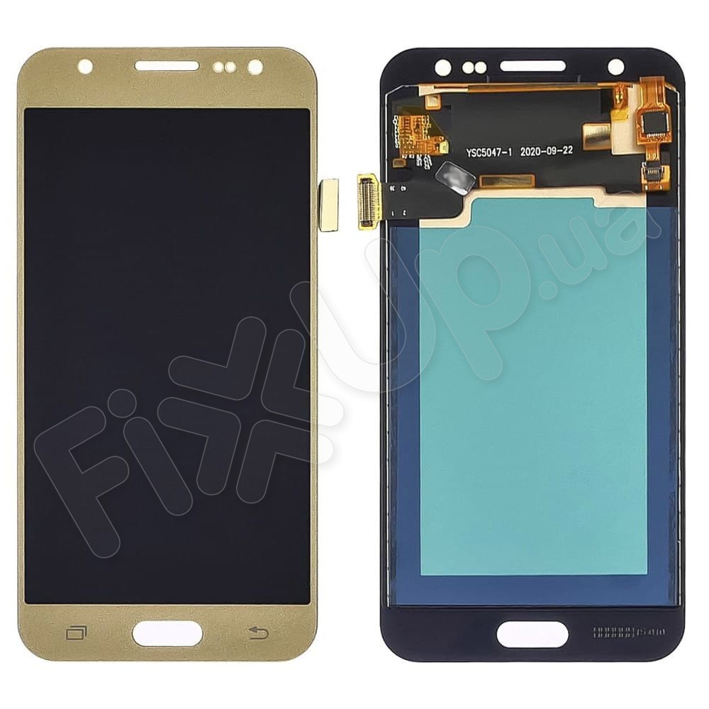 Дисплей для Samsung J500F, J500M/DS Galaxy J5 (2015) с тачскрином в сборе, цвет золотой, OLED фото 1