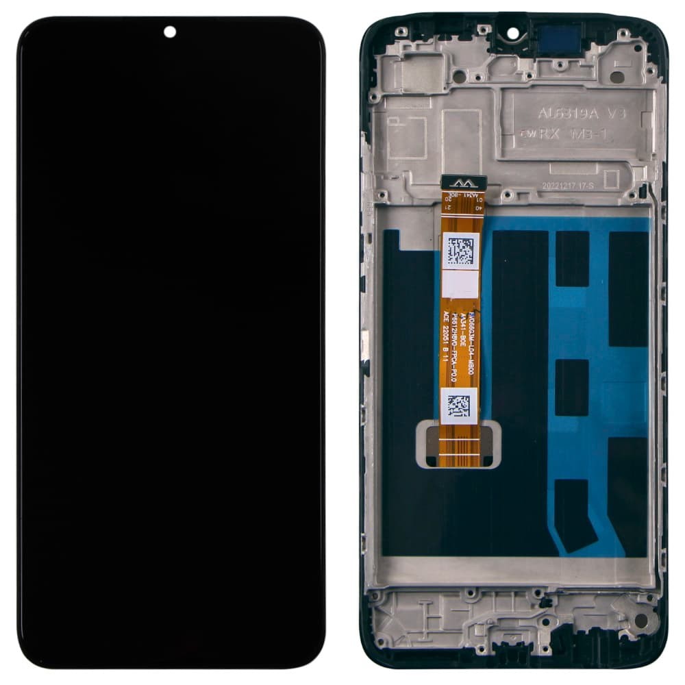 Дисплей для Oppo A17/A17K (CPH2477/CPH2385), с тачскрином и рамкой в сборе, цвет черный, оригинал Китай фото 1