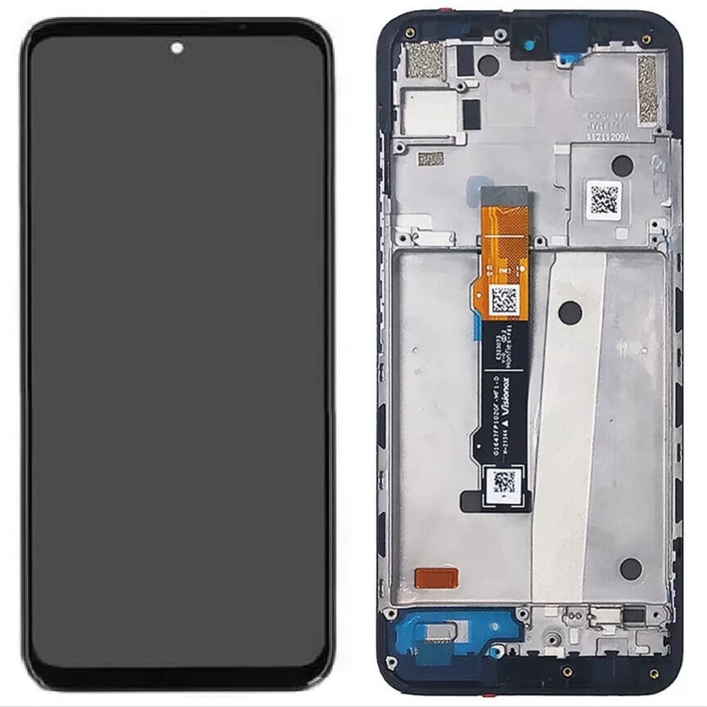 Дисплей для Motorola XT2169 Moto G71 5G, з тачскріном і рамкою, чорний, IPS фото 1