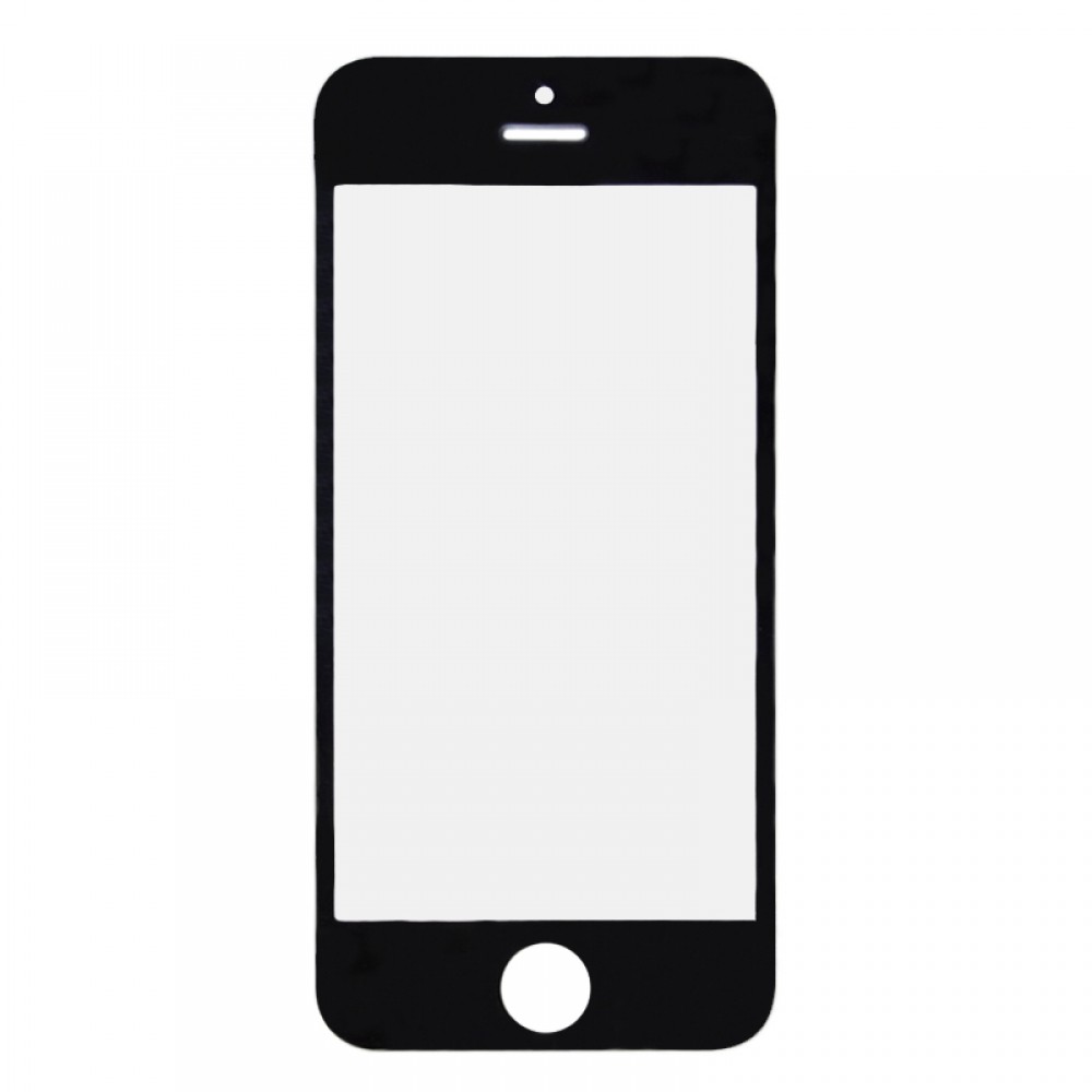 Скло iPhone 5G, 5S, 5C, колір чорний фото 1