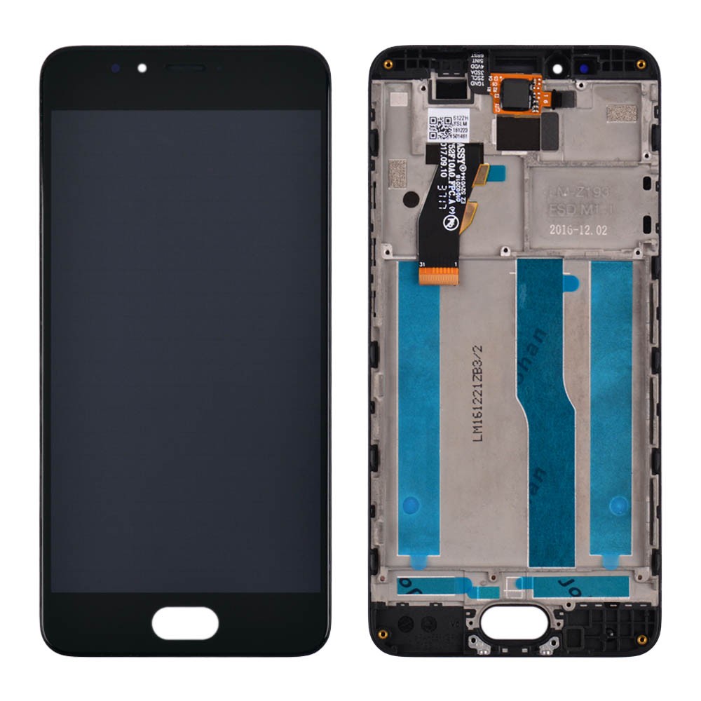 Дисплей для Meizu M5S, M5s mini с тачскрином и рамкой в сборе, цвет черный, оригинал, уценка фото 1