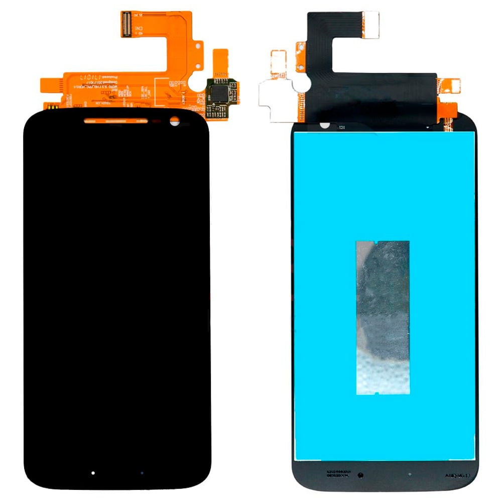 Дисплей для Motorola XT1620, 1622 Moto G4, XT1625 Moto G4 LTE с тачскрином в сборе, цвет черный фото 1